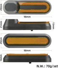 Učitajte sliku u preglednik galerije, Set ukrasnih školjki V2 s reflektirajućom elementom (4kom) za Xiaomi električne romobile novije generacije (4, 4 Lite, 4 Pro)