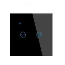 Učitajte sliku u preglednik galerije, Pametni zidni prekidač za svjetlo dvostruki crni