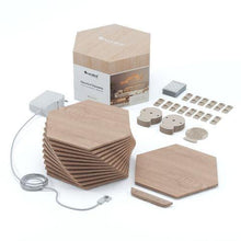 Učitajte sliku u preglednik galerije, Nanoleaf Elements Hexagons Wood Look Starter Kit 13 pack