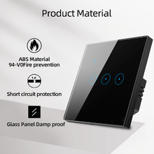 Učitajte sliku u preglednik galerije, Pametni zidni prekidač za svjetlo dvostruki crni