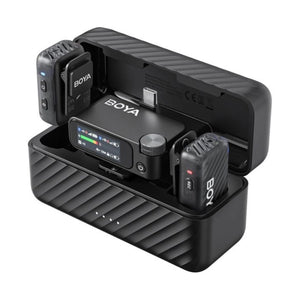 Mikrofon BOYA Boyamic 2-02, bežični, USB C, 3.5mm, crni